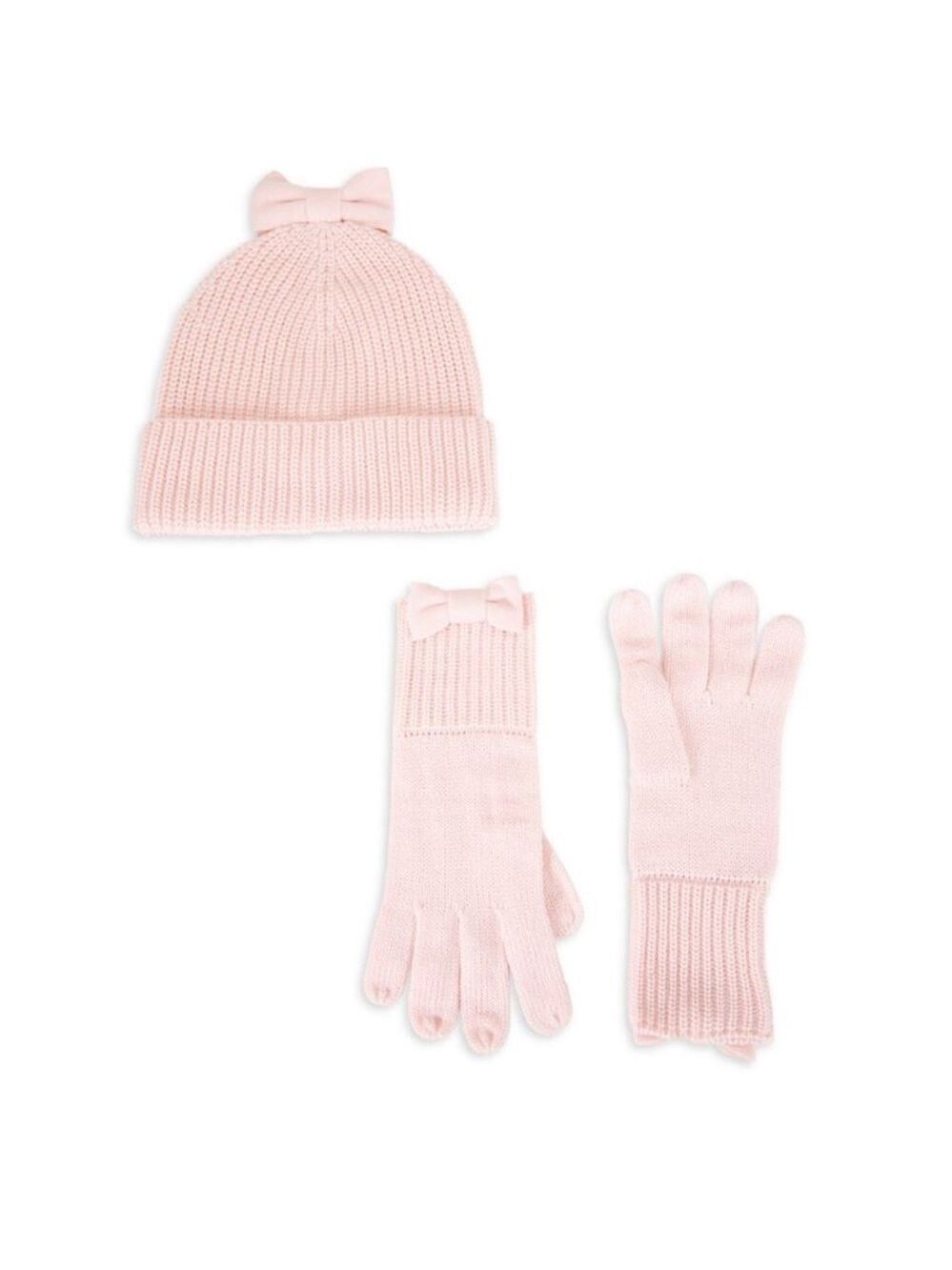 Kate Spade Bow Pink Hat and Glove Gift Set